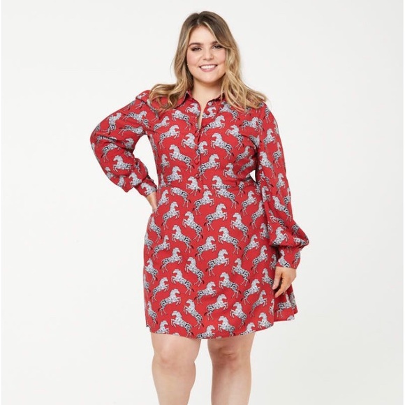 Red Zebra Print Dress by Joanie Discontinued & Rare ISO SZ US10 UK14 - Picture 2 of 7